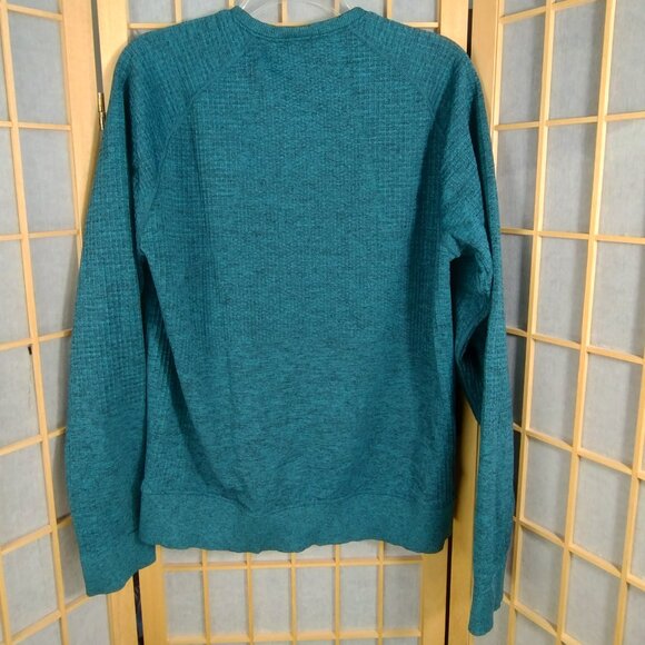Lululemon Engineered Warmth Wool Blend Crew Neck Sweater Green/Jasper Size M - Picture 2 of 6
